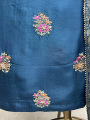 Unstitched Dola Silk Suit Set With Dola Silk Dupatta