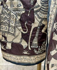 Maheshwari Unstitched Suit Set With Maheshwari Dupatta