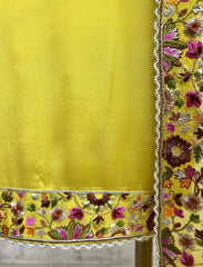 Chinnon Unstitched Suit Set With Chinnon Dupatta
