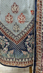 Crepe Unstitched Suit Set Featuring Chinnon Dupatta