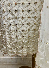 Tissue Unstitched Suit Set Featuring Tissue Dupatta