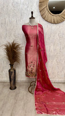 Karwa Chauth Special Tissue Unstitched Suit Set