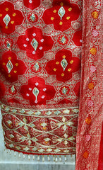 Dola Silk Unstitched Suit Set With Dola Silk Dupatta