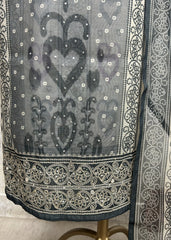 Maheshwari Unstitched Suit Set With Maheshwari Dupatta