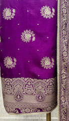 Dola Silk Unstitched Suit Set With Dola Silk Dupatta