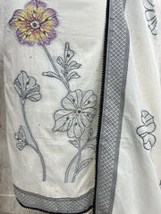 Pearl Work Cotton Unstitched Suit Set