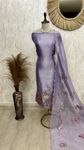 Kota Unstitched Suit Set Featuring Kota Dupatta