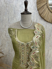 Gotta/Leather Work Tissue Unstitched Suit Set