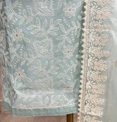 Thread Work Maheshwari Unstitched Suit Set