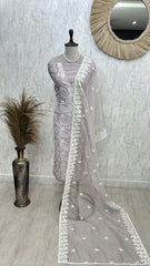 Thread Work Maheshwari Unstitched Suit Set