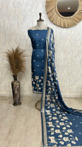 Tussar Silk Unstitched Suit Set