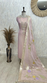 Premium Embroidered Tissue Unstitched Suit Set