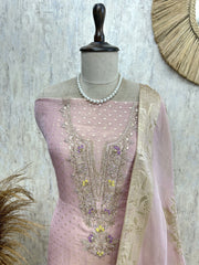 Premium Embroidered Tissue Unstitched Suit Set