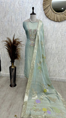 Premium Embroidered Tissue Unstitched Suit Set