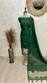 Jamdani Unstitched Suit Set With Jamdani Dupatta