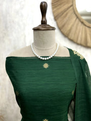 Jamdani Unstitched Suit Set With Jamdani Dupatta