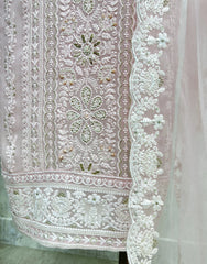 Lucknowi Georgette Unstitched Suit Set