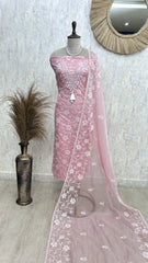 Sheer Organza Unstitched Suit Set