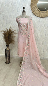 Fine Thread Work Kota Unstitched Suit Set