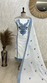 Thread Work Kota Unstitched Suit Set