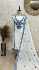 Thread Work Kota Unstitched Suit Set