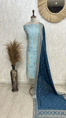 Elegant panel unstitched suit set