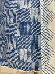 Printed Jamdani Linen Unstitched Suit Set