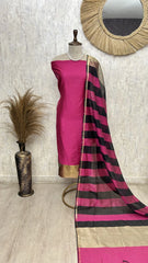 Maheshwari Silk Unstitched Suit