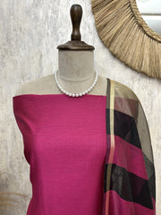 Maheshwari Silk Unstitched Suit