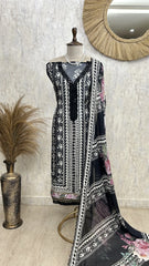 Digital Print Muslin Unstitched Suit Set