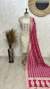 Timeless Ivory Unstitched Suit Set