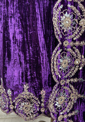 Velvet Unstitched Suit with Mirror Embellishments