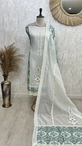 Lace Work Kota Unstitched Suit Set