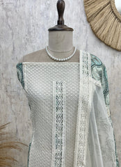 Lace Work Kota Unstitched Suit Set