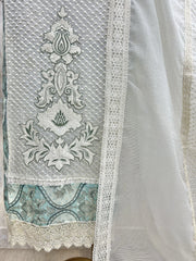 Lace Work Kota Unstitched Suit Set