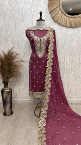 Sequence Work On Onex Unstitched Suit Set