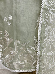 Kota Unstitched Suit Set With Birds Motif