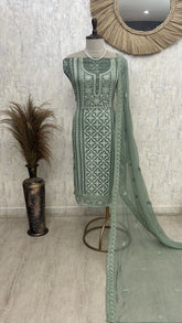 Lucknowi Unstitched Suit