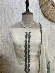 Digital Print Organza Unstitched Suit Set