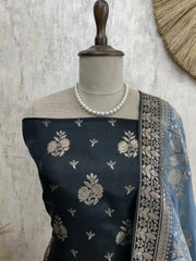 Banarasi Silk Unstitched Suit Set