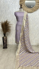 Premium Organza Handwork Unstitched Suit
