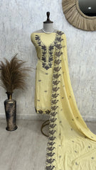 Maple Leaf Embroidery Mul Unstitched Suit Set