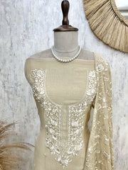 Mul Unstitched Suit With Intricate Embroidery