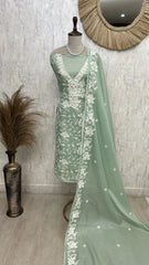 Thread Embroidered Kota Unstitched Suit Set