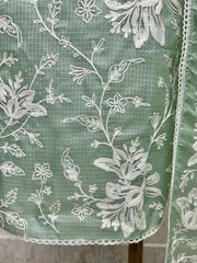 Thread Embroidered Kota Unstitched Suit Set