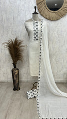 Cotton Unstitched suit with elephant motif