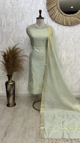 Tissue Linen Unstitched Suit Set