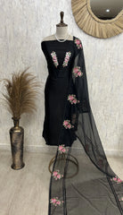 Pure Cotton Chanderi Unstitched Suit