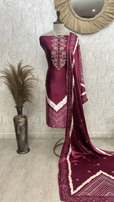 Premium Gajji Silk Unstitched suit