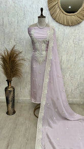 Tissue Linen With Embroidered Neck